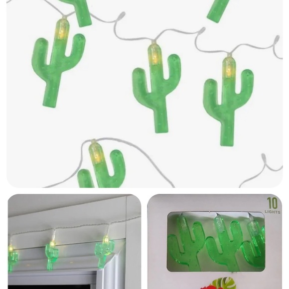 2 Brand New super cute white LED cactus party light sets - Picture 2 of 7